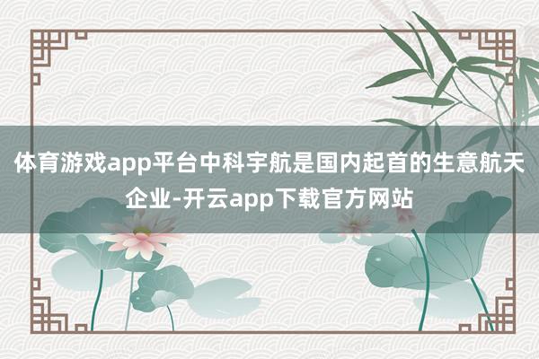 体育游戏app平台中科宇航是国内起首的生意航天企业-开云app下载官方网站