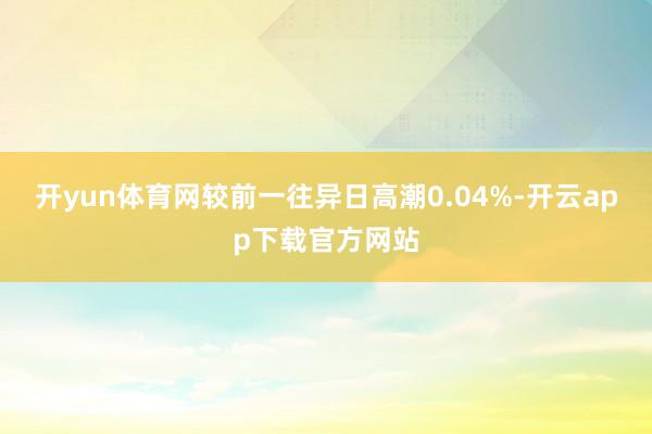 开yun体育网较前一往异日高潮0.04%-开云app下载官方网站