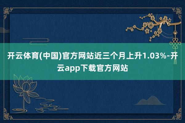 开云体育(中国)官方网站近三个月上升1.03%-开云app下载官方网站