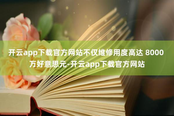 开云app下载官方网站不仅维修用度高达 8000 万好意思元-开云app下载官方网站